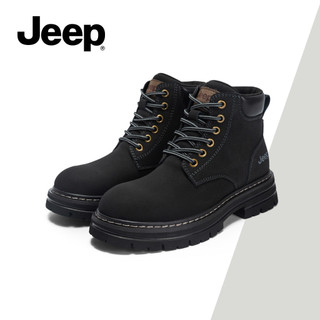 Giày bốt công sở màu vàng mới của JEEP - Mid-Cut, Đế dày, Phong cách Martin, Hàng hóa ngoài trời, Thu đông, Giày bốt ngắn hợp thời trang, Chống nước, Chắc chắn