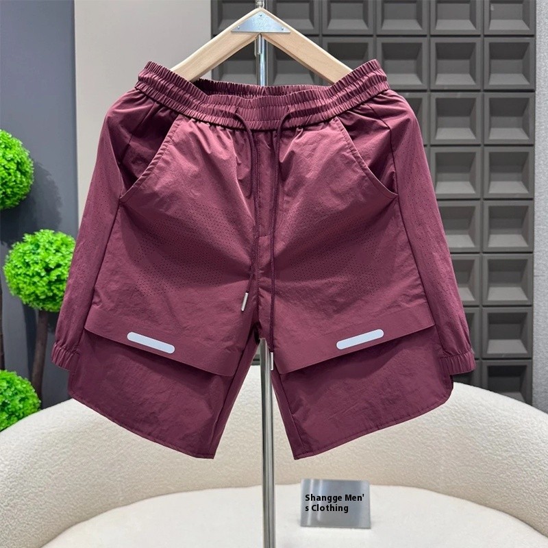 Quần short nam thời trang mùa hè mỏng, thoáng khí với lưới khâu