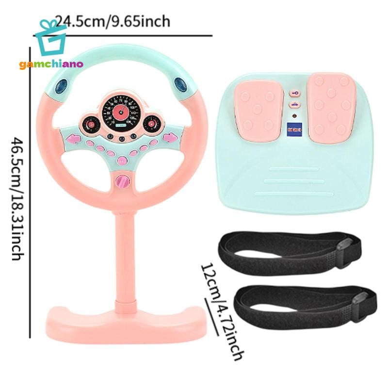Đồ chơi bánh xe mô phỏng lái xe giáo dục cho trẻ em có tính năng âm nhạc