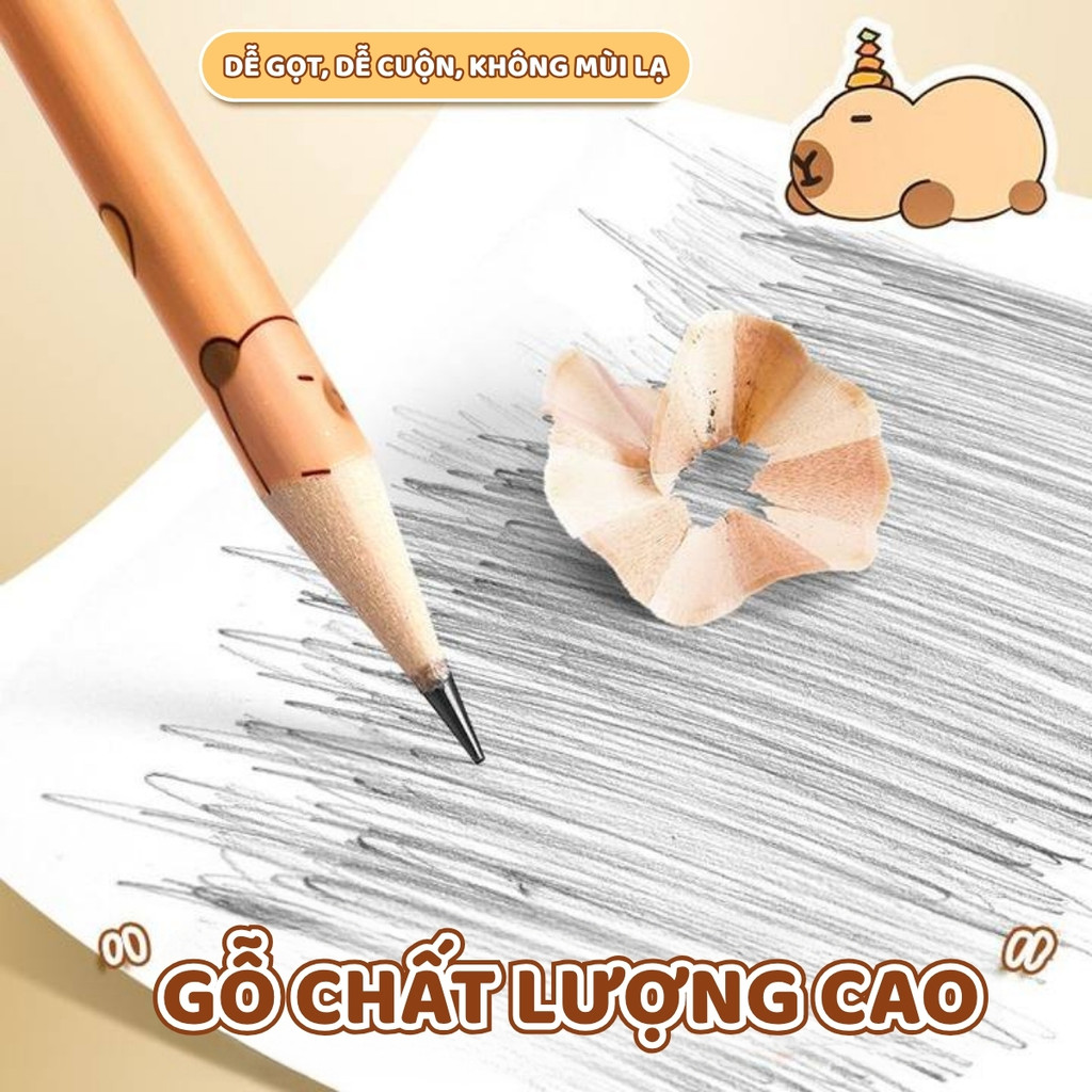 Bộ 30 Bút Chì Gỗ 2B Cho Học Sinh - In Hình Hoạt Hình Dễ Thương, Chất Lượng Cao, Không Gãy Ngòi