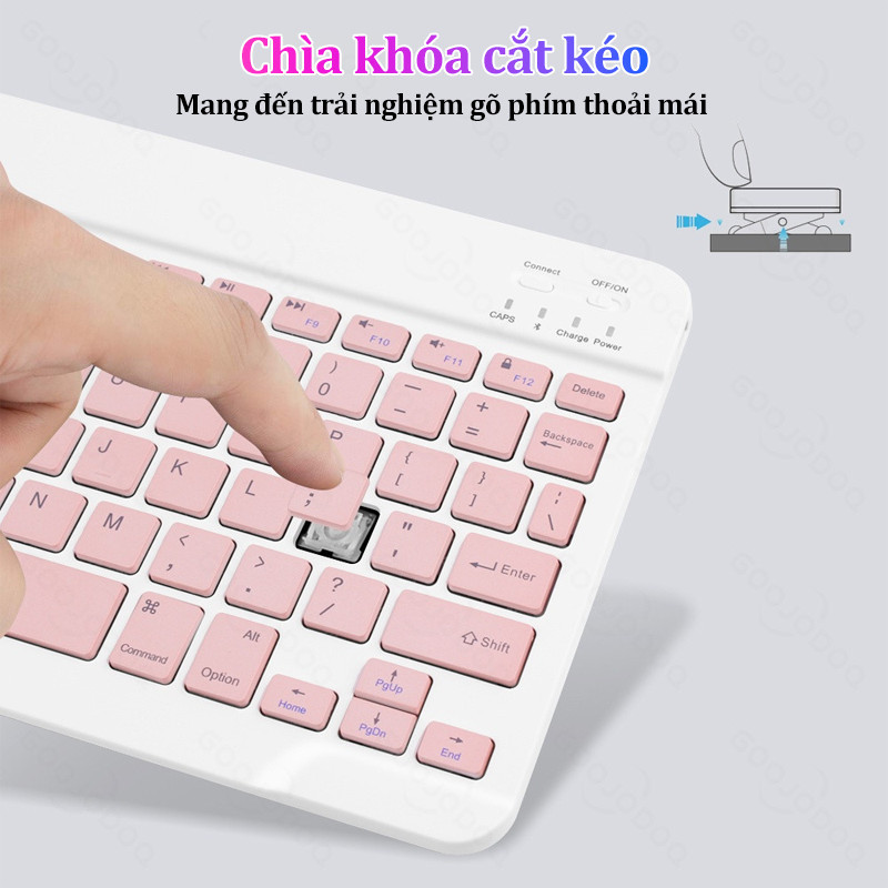 ⌨️【COMBO 2 MÓN】Bàn Phím Bluetooth 10 Inch + Chuột - Sạc Type-C,  ĐT/Máy Tính Bảng/PC