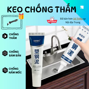 Keo Nhựa Dán Viền Bồn rửa bát 150g - Keo Chống thấm Bồn rửa mặt, Khe hở tường, Nhà vệ sinh