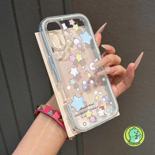 Vỏ viền màu kẹo cho Xiaomi 15 14 13 13T Pro Poco X7 X6 X5 X4 GT M6 M4 F7 F6 F5 Civi 4 3 Pro 5G 4G Vỏ hoạt hình dễ thương Ins Style Star Vỏ điện thoại trong suốt chống sốc mềm