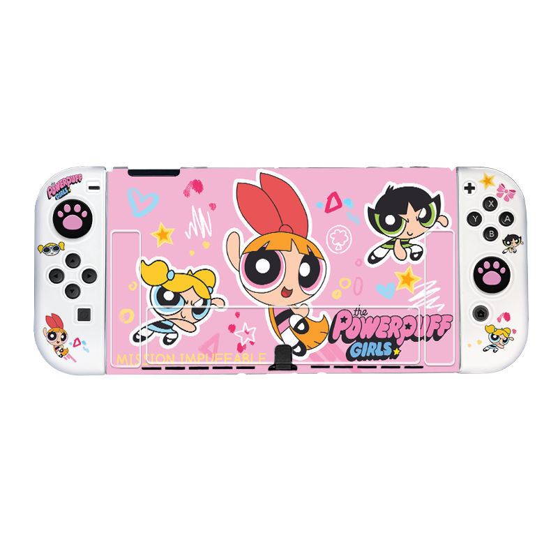 Ốp bảo vệ bé gái dễ thương cho Nintendo Switch 2 Switch Oled Console Back Full Protector