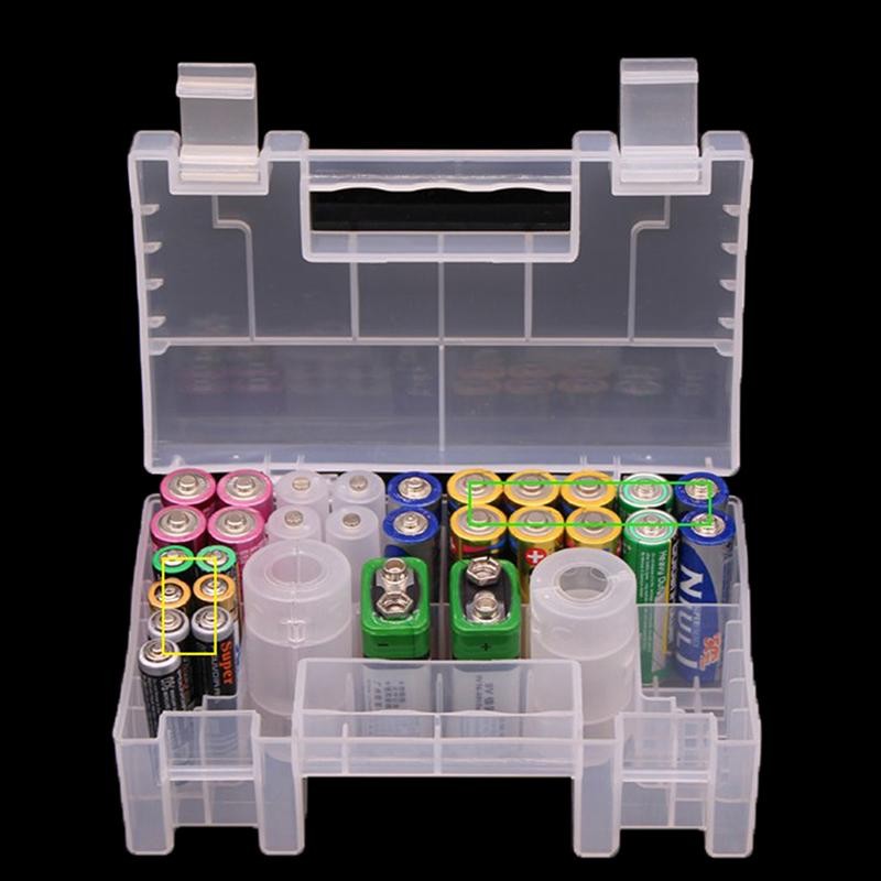 CMinYP Hộp Đựng Pin Nhựa Hộp Bảo Quản Người Tổ Chức Cho AA AAA C D 9V Pin Glory