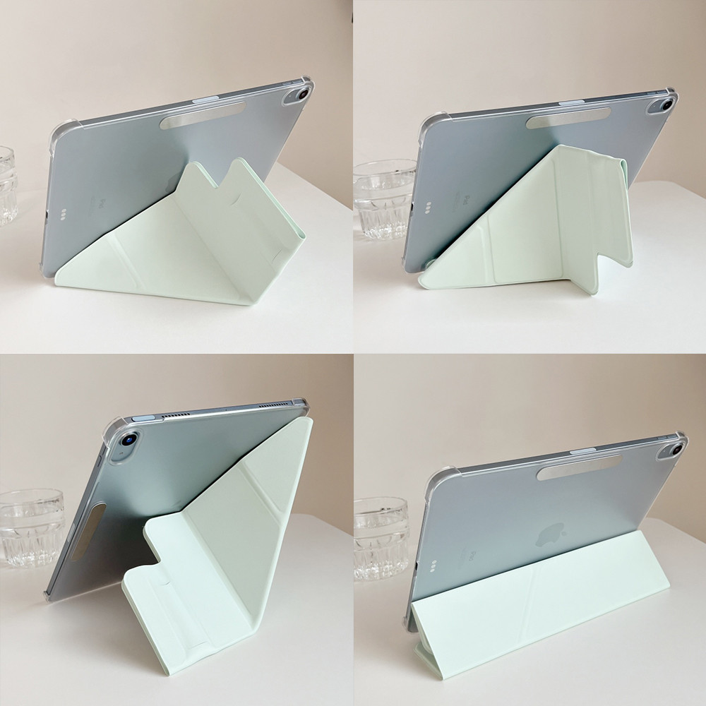 Ốp Lưng Da Cứng Ba Lần Cho Mini6 Mini7 A17Pro IPad 7 8 9 10 11 A16 Air 3 4 5 6 7 Air 11 M2 M3 Pro10.5 Pro11 2018 2020 2021 2022