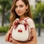 Túi Messenger CPINCP, Túi Đeo Vai Size Nhỏ Phong Cách Hàn Quốc, Thời Trang Đơn Giản Thiết Kế Anh Đào Da PU Ba Lô Nhỏ Nữ