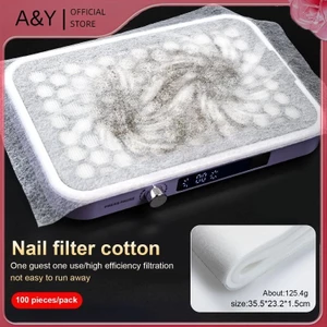A & Y 100 Chiếc Dùng Một Lần Nail Art Hút Bụi Chân Không Hút Bụi Giấy Lọc Không Dệt Máy Làm Móng Tay Giấy Lọc Bụi.