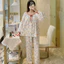 Bộ Đồ Ngủ Nữ Cotton Lụa Mỏng, Phong Cách Hàn Quốc, Phù Hợp Xuân Thu