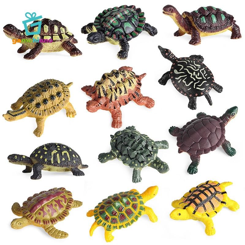 Gamchiano 12 / Bộ Mô Phỏng Động Vật Rùa Series Mô Hình Nhân Vật Biển Rùa Tượng Playset Lớp Học Dự Tiệc Cung Cấp Máy Tính Để Bàn Trang Trí