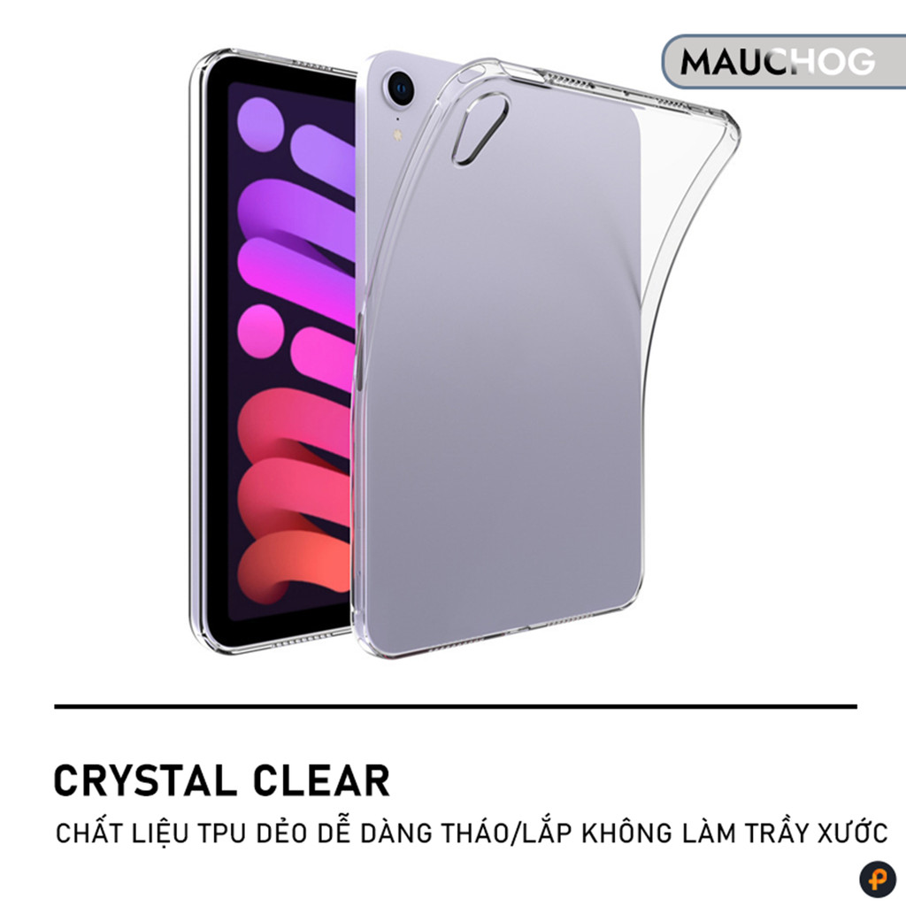 Ốp Trong Suốt Siêu Mỏng Nhẹ TPU Dẻo Cho iPad Pro M4 M2 M1 Air 7 6 5 4 Mini 7 6 Gen 11 10 9 8 7
