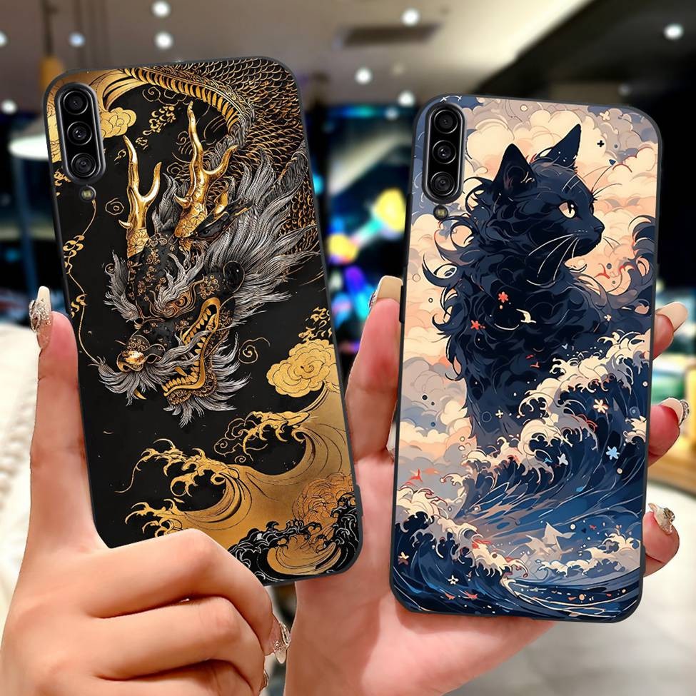 Dành Cho Samsung A90 5G Ốp Lưng SM-A908B Mèo Dễ Thương Thời Trang Hoa Sơn Thoáng Mát Cho Samsung Galaxy A90 5G Ốp Lưng Điện Thoại SM-A908N SM-A9080