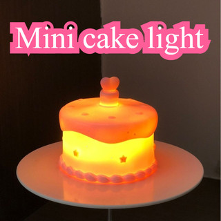 Sáng Tạo Bánh Sinh Nhật Đèn Ngủ Kawaii Dễ Thương Trang Trí Bàn Làm Việc Phụ Kiện Sinh Nhật
