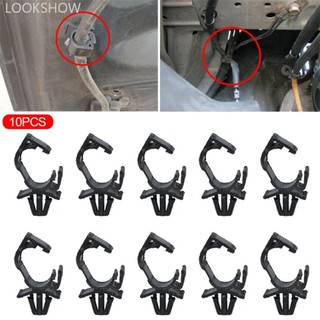 LOOKSHOW 10 Chiếc Ô Tô Dây Dây Kẹp Dây Chốt Tuyến Cố Định Giữ Ống Sóng Dây Quấn Cáp Kẹp Ống Dầu Chùm Dòng Ống Chân Đế J8O4