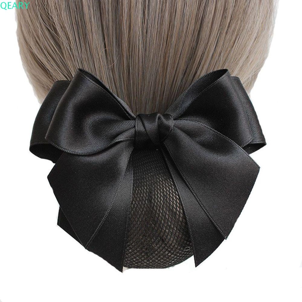 QEARY Hàn Quốc Bun Snood Y Tá Nữ Nơ Kẹp Tóc Mũ Khách Sạn Hairgrips Bao Lưới