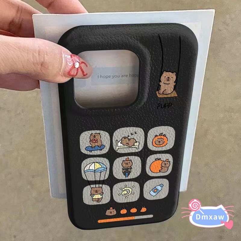 Ốp Điện Thoại Da Capybara Dễ Thương Cho Xiaomi 15 Ultra 15S 14 13 12 12S 12X Mi 11i 11X Pro Civi 5 Pro 5G 4G Vỏ Hoạt Hình Nhiều Màu Sắc Vui Nhộn Chống Sốc Ốp Lưng Mềm