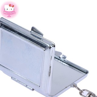 Moonlights Trái Tim Tròn Hình Bầu Dục Hình Vuông Hai Mặt Gương Mỹ Phẩm Kim Loại Gấp Móc Khóa Gương Trang Điểm EN