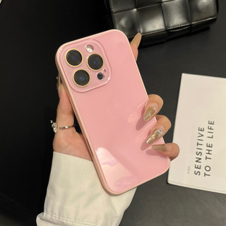 Phim Bảo Vệ Ống Kính Màu Trơn Kính Cường Lực Ốp Lưng Điện Thoại iPhone 17Promax 16Promax 16Pro 13 14 15 Pro Max Nữ Điện Thoại Di Động