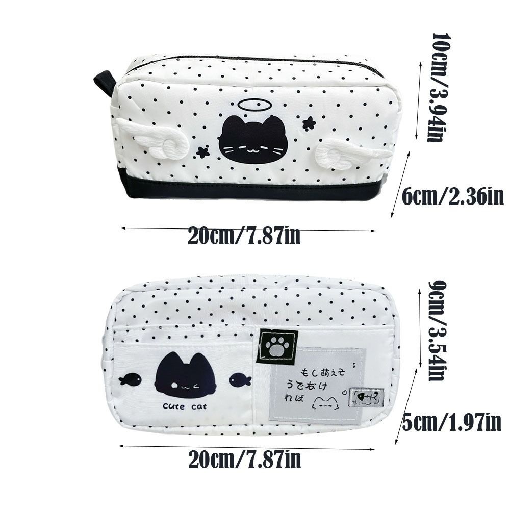 Bút Chì HIGHVIEWLS, Túi Bút Mèo Dễ Thương Nhiều Lớp, Phim Hoạt Hình Dung Tích Lớn Sinh Viên Văn Phòng Phẩm Tổ Chức Quà Tặng