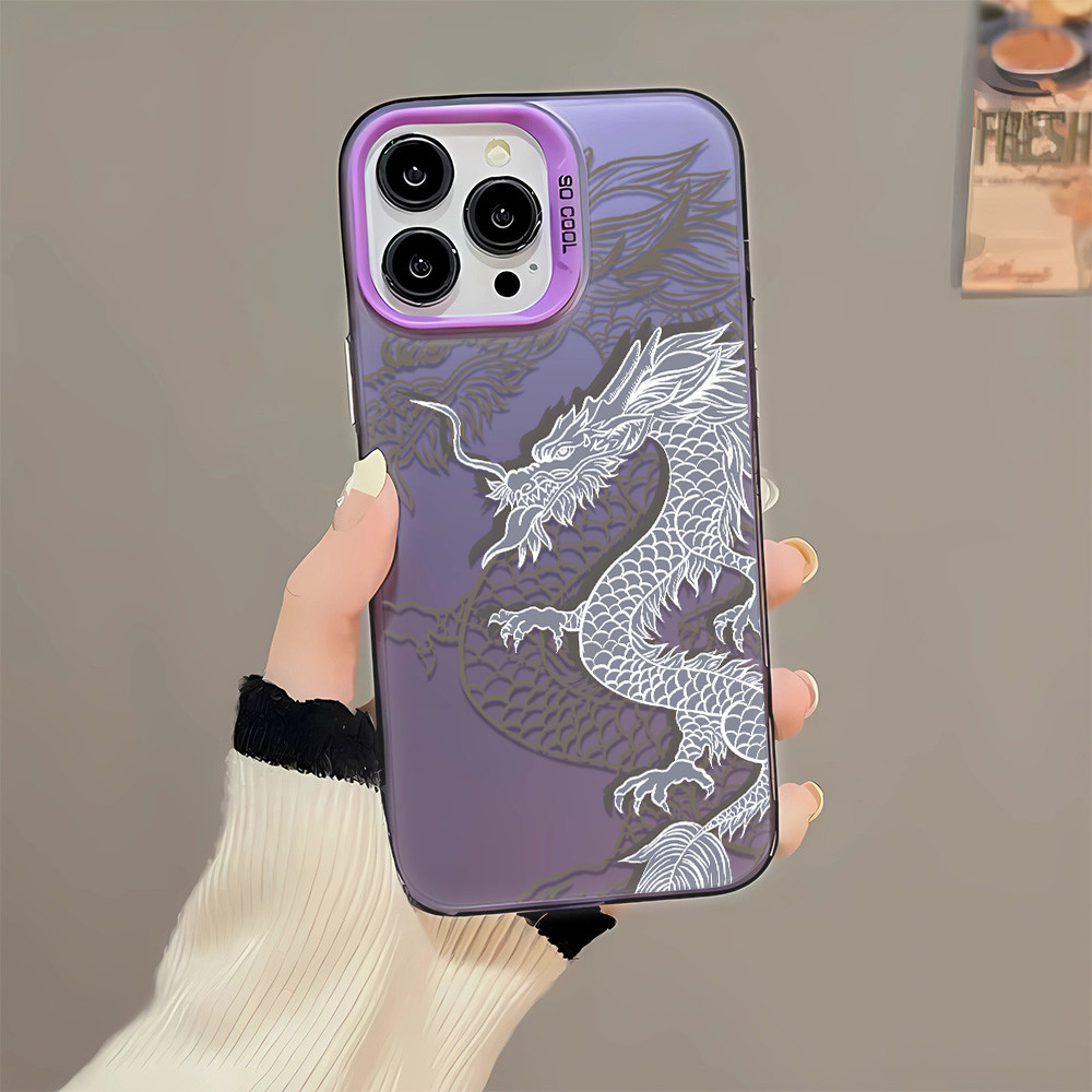Ốp Lưng Rồng Đen 3 In1 Cho Oneplus Ace 3 Pro 3V Ace 2 Pro Racing 11 12 12R Oneplus Ace3Pro Ốp Lưng Điện Thoại Vỏ Mờ Bạc IMD Vỏ Bảo Vệ Chống Rơi Cứng