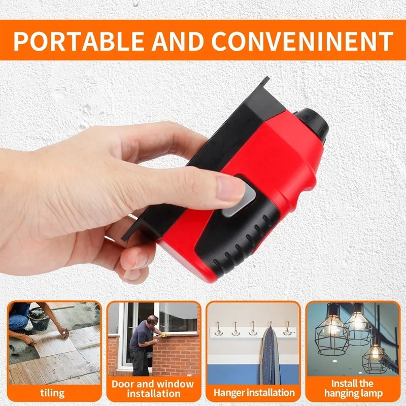 Máy chiếu laser  Cầm tay Ngang dọc Tự cân bằng  Công cụ đo mức laser Mini Đa năng