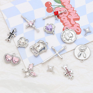 Mới Trung Quốc Ngọt Ngào Mát Hợp Kim Mặt Dây Chuyền DIY Handmade Trang Sức Vòng Cổ Bông Tai Mặt Dây Chuyền Phụ Kiện