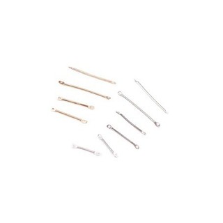 Hoa tai hình tam giác hình học tối giản diy sắt phụ kiện bông tai Bông tai vàng bạc thanh kết nối hai lỗ trang sức Hàn Quốc