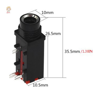 Twe 2 CÁI 6.35mm Giắc cắm âm thanh nổi 3Pin Ổ cắm âm thanh nổi Micro Dây hàn VN