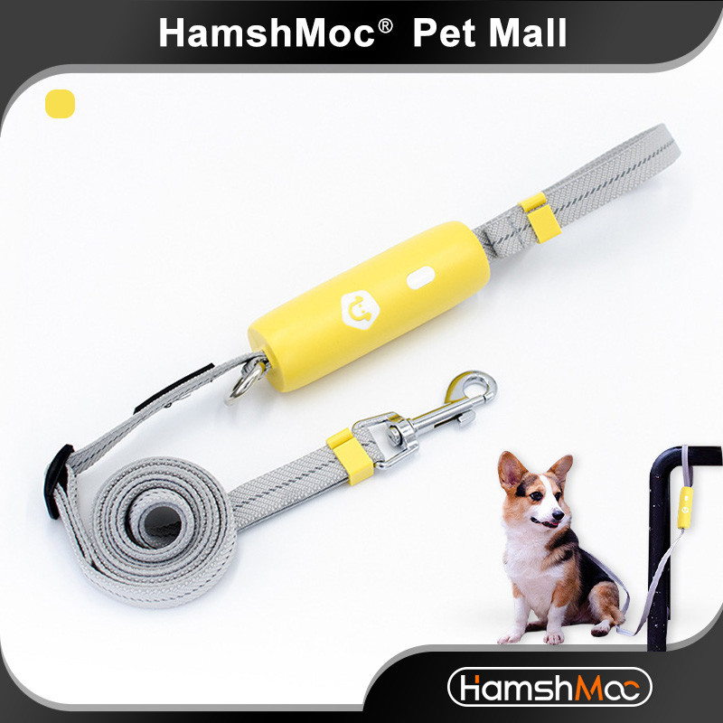 HamshMoc Dây xích thú cưng mạnh mẽ  Dây dẫn chó co giãn phản quang có thể điều chỉnh chống đầy đặn có tay cầm bền cho chó nhỏ vừa lớn đi bộ