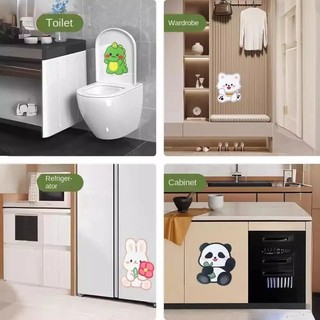 Phòng Tắm Nắp Vệ Sinh Decal Tự Dính Cảm Thấy Miếng Dán Hoạt Hình Động Vật Khử Mùi Vệ Sinh Miếng Dán Trang Trí