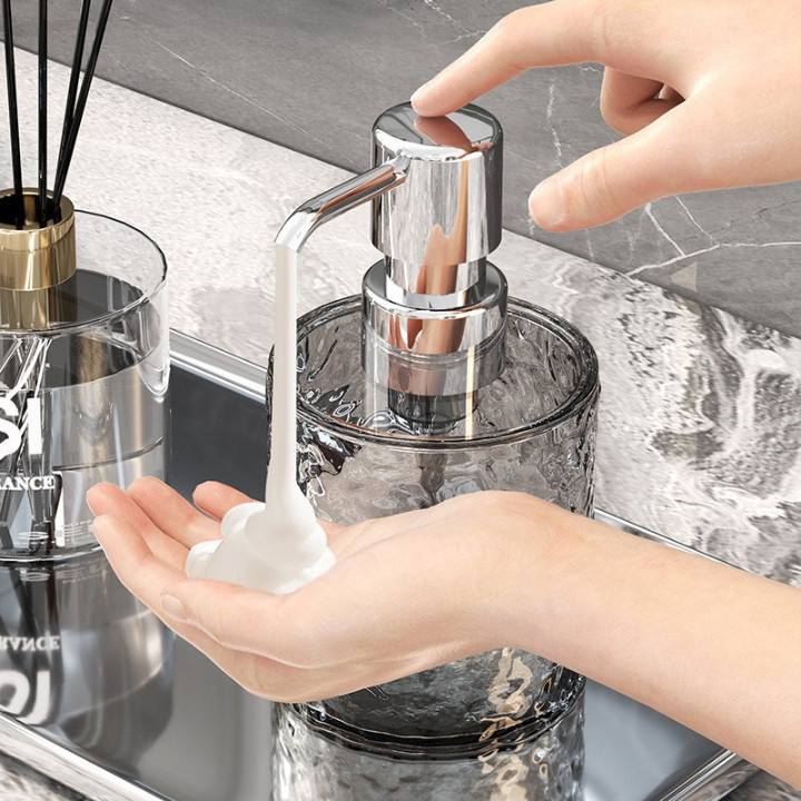 Chai Chiết Dầu Gội Sữa Tắm Nhỏ Gọn Vân Kim Cương Sang Trọng, Chai Chiết Đa Năng Đi Du Lịch Tiện Lợi