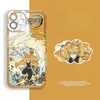 Anime Demon Slayer Agatsuma Zenitsu Vỏ Cho IPhone 13 12 Mini Pro Max 11 Vỏ Silicon Hoạt Hình Xu Hướng Trong Suốt Thương Hiệu TPU Mềm Vỏ Điện Thoại