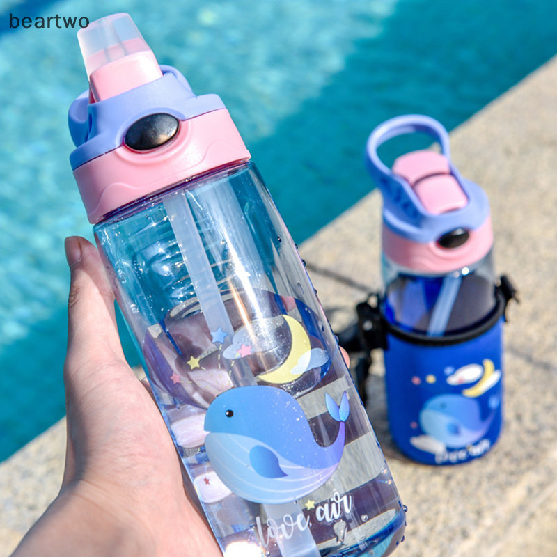 < Beartwo > Bình Nước Trẻ Em 500ml Có Ống Hút BPA Trẻ Em Uống Khỏe Mạnh Đi Học Đẹp