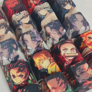 4 Demon Slayer Keycap Cherry R4 PBT Nhuộm Thăng Hoa Bàn Phím Cơ One Piece Dragonball Disney Sanrio Tanjirou Nezuko Luffy Kuromi Mickey Anime
