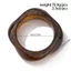 Vòng tay nhựa NKSFX, Vòng tay Boho màu nâu không đều, Quà tặng trang sức cặp đôi Acrylic thời trang dành cho nữ Cô gái