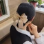 THEGIRL8B Hàn Quốc Bun Snood, Nơ Nữ Mùa Xuân Kẹp Nơ Tóc Bun, Vải Thanh Lịch Phong Cách Hàn Quốc Hairgrips Bao Lưới Mũ Đội Đầu Chuyên Nghiệp