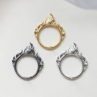Little Devil A Piao Ngọn Lửa Phụ Kiện Tựa Lưng Mạ Đồng Thật Vàng Tự Làm Handmade Trang Sức Baroque Ngọc Trai Nước Ngọt Tựa Lưng