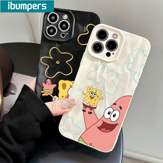 ibumpers Ốp lưng Iphone Cute Couple Spongebob Hoạ Tiết Ốp Điện Thoại nhám Mỏng Silicone Mềm Chống Sốc Chống Bẩn Cho Iphone 15 14 12 13 11 Pro Max IP 7 8 Plus Iphon X XS XR