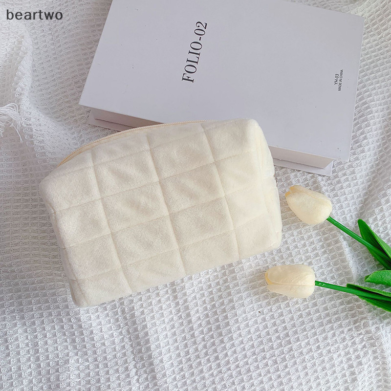 < Beartwo > Túi trang điểm sang trọng dành cho nữ Túi đựng mỹ phẩm du lịch mềm mại Hộp đựng đồ trang điểm dành cho nữ Cô gái trẻ Túi đựng đồ cần thiết Đẹp