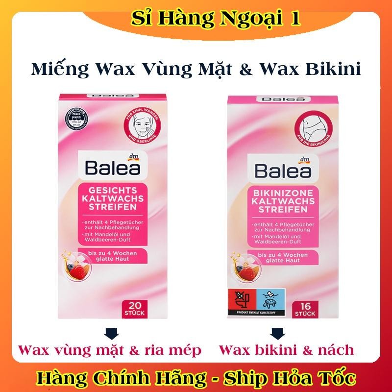 Miếng tẩy lông mặt, ria mép, lông mày, bikini Balea của Đức - Date mới Đủ Bill (Shop có che tên SP)