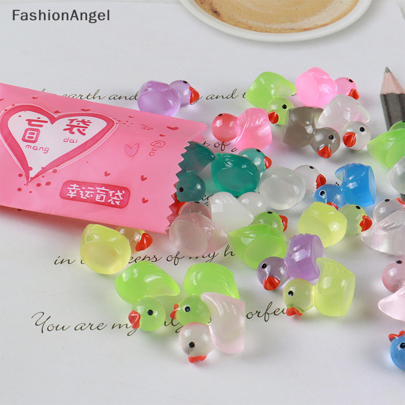 FashionAngel 5 Chiếc Dễ Thương Dạ Quang Nhựa Vịt Nhỏ Đồ Chơi Bất Ngờ Búp Bê Nhân Vật Trang Trí Nhà Giả Kẹo Mù Túi Dành Cho Trẻ Em Quà Tặng TH
