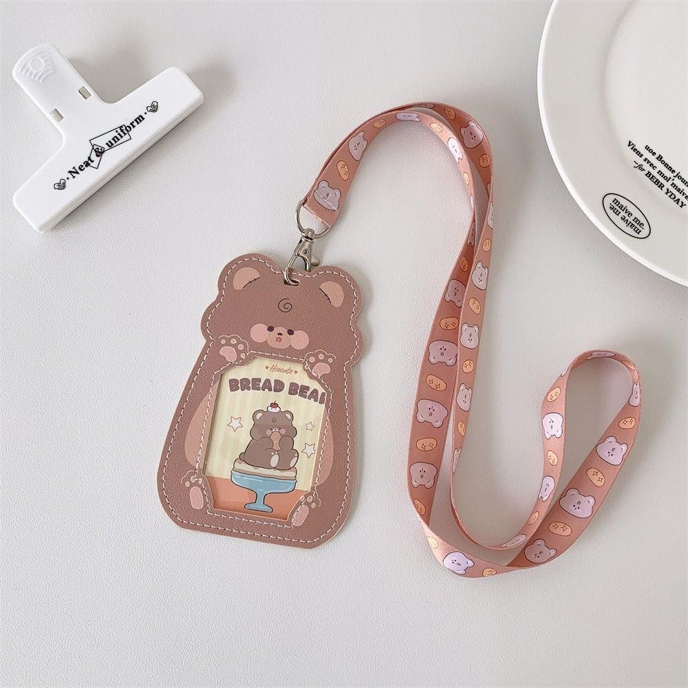[Vận chuyển nhanh] Tấm bảo vệ ảnh SIMPLEAID, có dây buộc Giá đỡ Photocard Kawaii, Vỏ thẻ PU hoạt hình dễ thương
