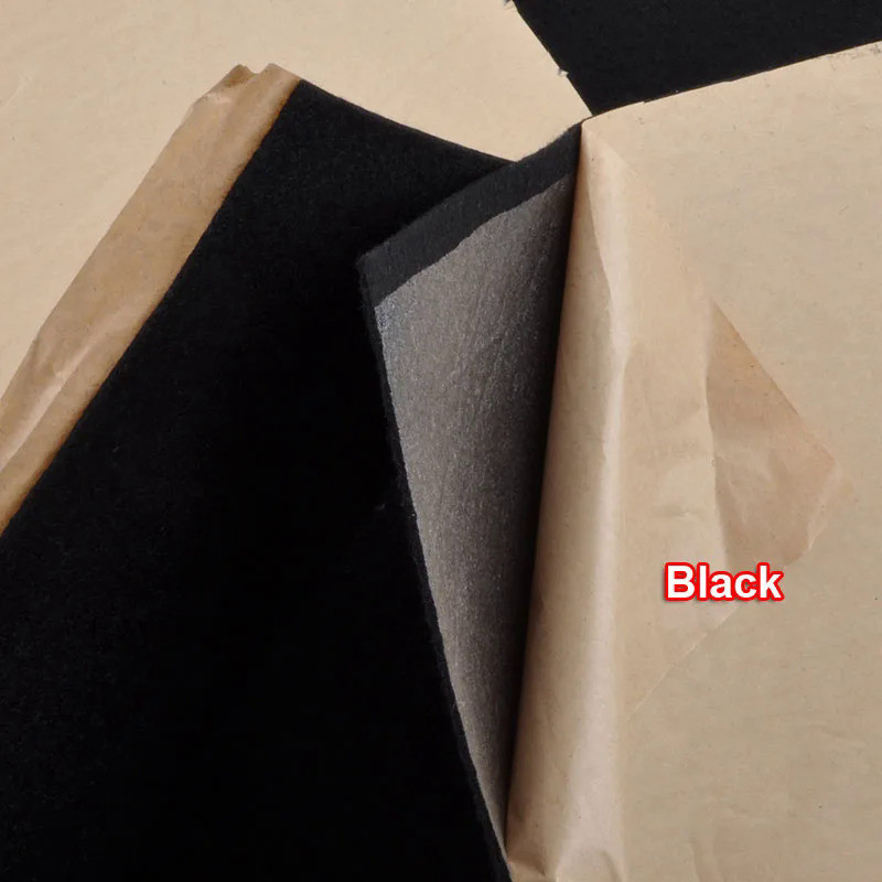 1 Máy Tính Tự Dính Nỉ Flannelette Vải Miếng Dán Hấp Thụ Âm Thanh Chống Địa Âm Cho Nội Thất Loa Đen / Xám / Bạc / Be