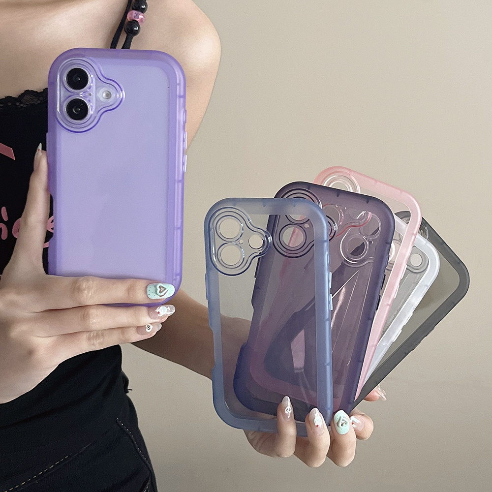 Candy Series Frosting Ốp Điện Thoại Cho iPhone 17 Pro Max 16 15 14 13 12 11 Pro Max Bảo Vệ Toàn Diện Chống Sốc Bảo Vệ Vỏ Mềm