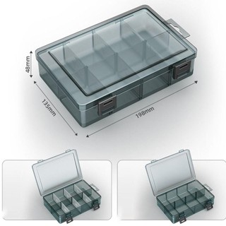 Hộp các bộ phận dụng cụ bằng nhựa POCKETN, Phụ kiện mũi khoan dày Hộp lưu trữ vít, Lưới có thể tháo rời Lưới phân loại Mini đa chức năng trong suốt