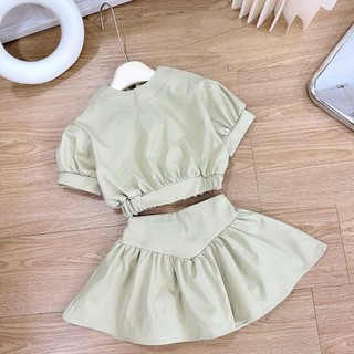 S259-Set áo phối chân váy cho bé gái Size từ 8-30Kg