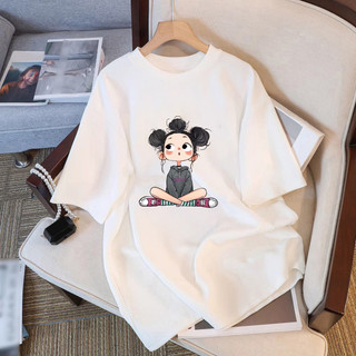 HIIXIIVI Mới Áo Thun Nữ Tay Ngắn Oversize Plus Size 3XL, Chất Cotton, Dáng Rộng