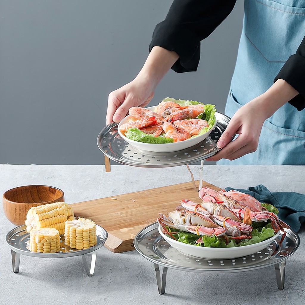 Khay hấp bánh bao bằng thép không gỉ đa năng được chọn size FE123