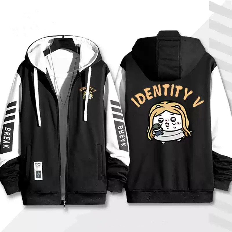 Sq3 Chiikawa Identity V Emma Woods Gardener áo khoác dây kéo Áo khoác Hoodie cardigan áo len Unisex dài tay Top Cosplay