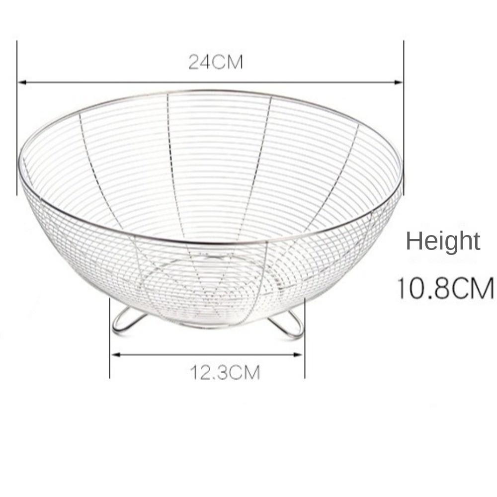Giỏ đựng trái cây HIGHVIEWLS, Giỏ dây kim loại dung tích lớn, Giỏ đựng bộ lọc bằng thép không gỉ di động